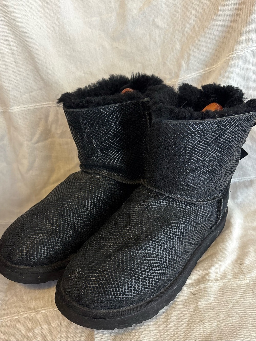 UGG Australia Women's Bailey Bow Mini Snake boots